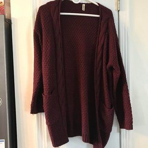 Burgundy Grecerelle Cardigan